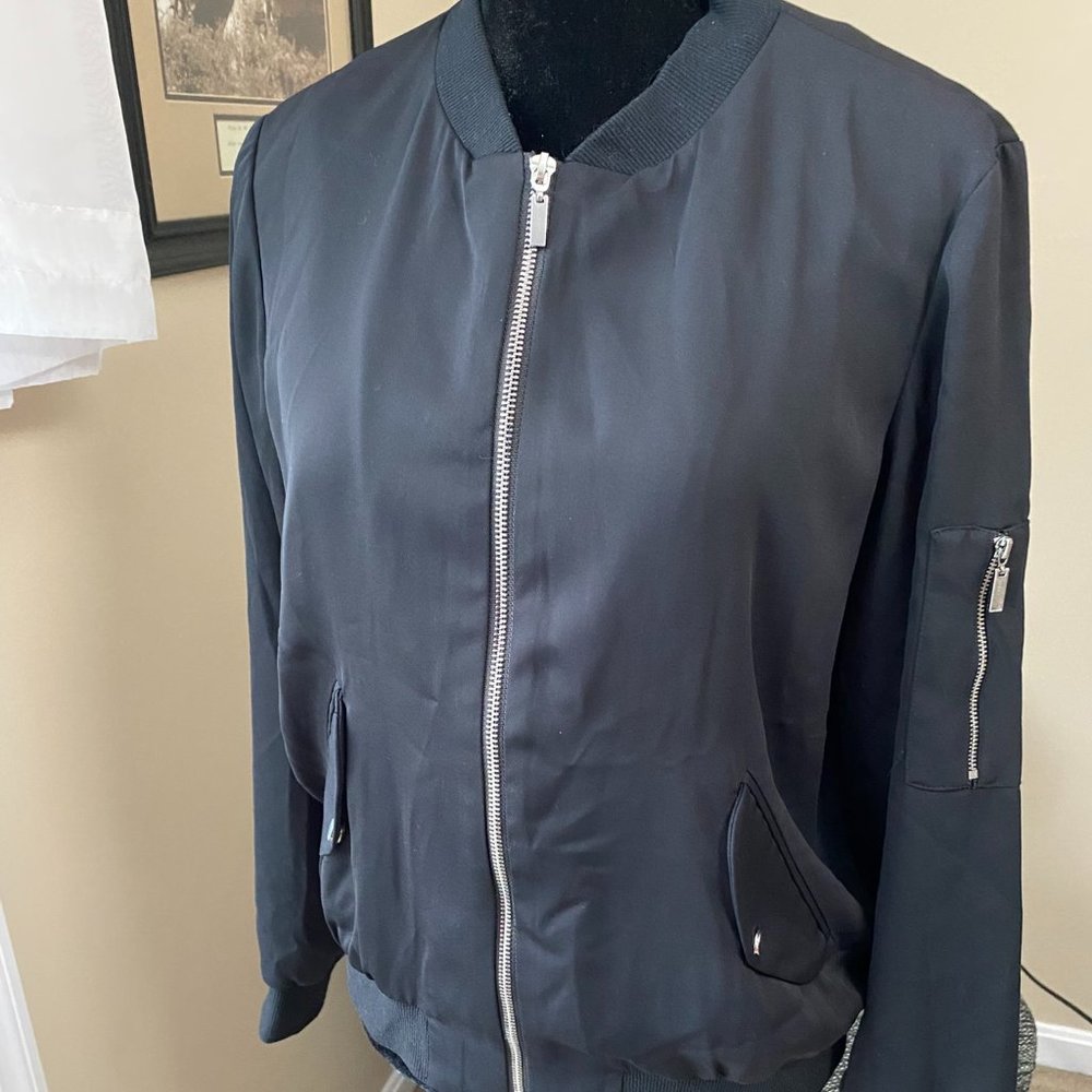 Dalia Black Bomber Jacket